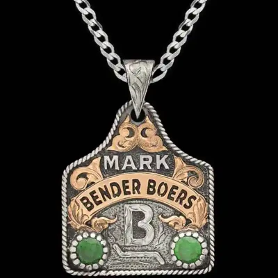 Tux Classic Cow Tag Necklace